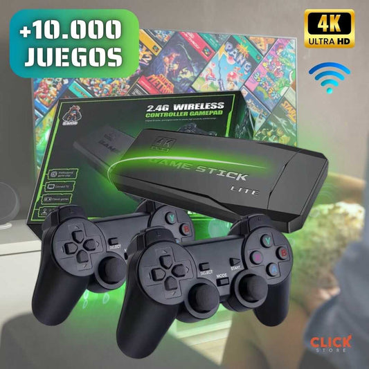 Consola GameStick® 4K (+10.000 Juegos) + 2 Mandos